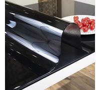 MRVAKDYDI Cubierta de Mesa de plástico Grueso, Tamaños múltiples Multicolores limpiables Impermeables Gruesos del Protector 2m m de la Tabla del Vinilo del PVC(Black,149.9 x 78.7 cm)