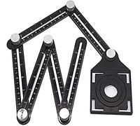 MRVAKDYDI Escuadra de Alta precisión, Localizador Ajustable 310x55x26m m del Agujero del azulejo de Seis Posiciones del plástico del ABS de la aleación de Aluminio