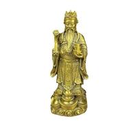MRVAKDYDI Estatua de Buda Zen'Light Gold, Estatua de Buda de latón, Dios de la Riqueza, Ruyi, de pie, con Adornos de Cobre, figurita de 8 x 7 x 20 cm (3,14 x 2,75 x 7,87 Pulgadas)
