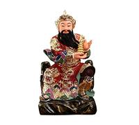 MRVAKDYDI Estatua de Buda Zen'Light Gold, Estatua de Buda meditando de Resina con Pagoda, 115 Pulgadas, decoración de Escritorio