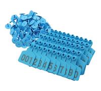 MRVAKDYDI Etiqueta plástica para Ganado, Plástico con Herramienta for Quitar Crotales y alicates for Crotales de Ganado(Blue 4 * 5cm (1.57 * 1.96in),001-100)