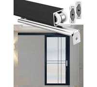 MRVAKDYDI Herrajes Ocultos para Puertas correderas Tipo Gran Kit de Rodillo y riel for Puerta corrediza de Granero, 20-39 Pulgadas, Multicolor(Black,21inch/53 cm)