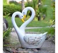 MRVAKDYDI Macetas Modernas, White Swan Planter Pot Resin,Creative Animals Garden Sculpture Succulent Flower Pot Containers Ornament(White-b)