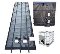 MRVAKDYDI Manta calefactora eléctrica para bidones, Almohadilla de Tambor rápida Industrial 2300/4000W Impermeable 0-120C Silicona Multicolor 55/275 GAL IBC(Black,275Gallon/1000L)