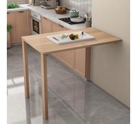 MRVAKDYDI Mesa Flotante de Pared Drop-Leaf ， Escritorio Plegable de Pared for Espacios pequeños, Multicolor, Varios tamaños(Wood,80X50cm/31.5X19.7in)