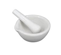 MRVAKDYDI Molino de Porcelana, Juego de mortero y Maja de Porcelana de 60 mm, Kit de Herramientas de Laboratorio Blanco