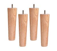 MRVAKDYDI Muebles de piernas, Patas de Madera for Muebles Patas de Madera Maciza de Cono Recto de Repuesto for Muebles(20cm)