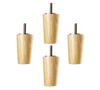 MRVAKDYDI Muebles de piernas, Patas de Madera for Muebles Patas de Mesa Patas de Madera Maciza cónicas for Muebles Patas for Muebles(15CM)