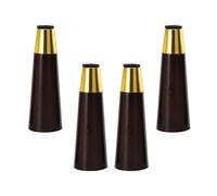 MRVAKDYDI Muebles de piernas, Patas de Muebles de Madera Maciza, Manguito de latón, Cono Recto, Patas de Repuesto for Muebles, Patas de Mesa de Madera(Walnut,10cm)