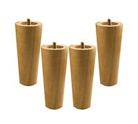 MRVAKDYDI Muebles de piernas, Patas de Muebles Patas de Mesa de Madera Patas de Muebles de Repuesto cónicas de Madera Maciza(15cm)