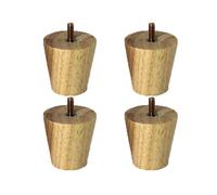 MRVAKDYDI Muebles de piernas, Wood Table Legs Solid Wood Conical Replacement Furniture Feet Furniture Legs(6CM)