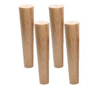 MRVAKDYDI Muebles de piernas, Wood Table Legs Solid Wood Conical Replacement Furniture Feet Furniture Legs(30CM)