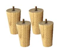 MRVAKDYDI Muebles de piernas, Wood Table Legs Solid Wood Conical Replacement Furniture Feet Furniture Legs(18CM)
