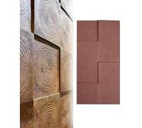 MRVAKDYDI Paneles Decorativos 3D para Paredes, 3D Decorative Wall Paneling PU Wood Grain Texture Multicolor Multiple Sizes(Red,6pcs)