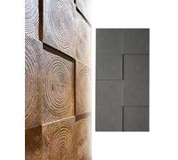 MRVAKDYDI Paneles Decorativos 3D para Paredes, 3D Decorative Wall Paneling PU Wood Grain Texture Multicolor Multiple Sizes(Dark Gray,4pcs)