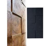 MRVAKDYDI Paneles Decorativos 3D para Paredes, 3D Decorative Wall Paneling PU Wood Grain Texture Multicolor Multiple Sizes(Black,2pcs)