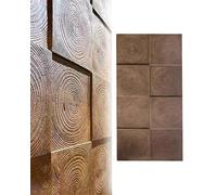 MRVAKDYDI Paneles Decorativos 3D para Paredes, 3D Decorative Wall Paneling PU Wood Grain Texture Multicolor Multiple Sizes(Brown,8pcs)