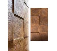 MRVAKDYDI Paneles Decorativos 3D para Paredes, 3D Decorative Wall Paneling PU Wood Grain Texture Multicolor Multiple Sizes(Yellow,10pcs)