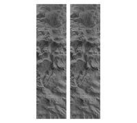 MRVAKDYDI Paneles Decorativos 3D para Paredes, 3D Faux Rock PU Wall Panels Multicolor Multiple Sizes Indoor Outdoor(Black,2pcs)