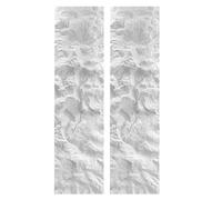 MRVAKDYDI Paneles Decorativos 3D para Paredes, 3D Faux Rock PU Wall Panels Multicolor Multiple Sizes Indoor Outdoor(White,2pcs)