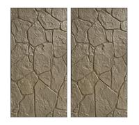 MRVAKDYDI Paneles Decorativos 3D para Paredes, 3D Faux Stone Wall Panels PU Multicolor Pack of 2 Indoor Outdoor(Brown)