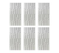 MRVAKDYDI Paneles Decorativos 3D para Paredes, 3D Faux Stone Wall Panels Waterproof Durable Multicolor 6 Pcs Outdoor Living Gaming Room(White)