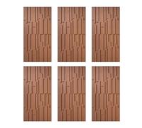 MRVAKDYDI Paneles Decorativos 3D para Paredes, 3D Faux Stone Wall Panels Waterproof Durable Multicolor 6 Pcs Outdoor Living Gaming Room(Orange)