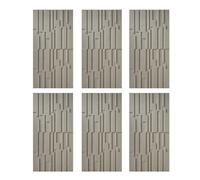MRVAKDYDI Paneles Decorativos 3D para Paredes, 3D Faux Stone Wall Panels Waterproof Durable Multicolor 6 Pcs Outdoor Living Gaming Room(Light Gray)