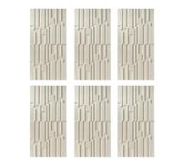 MRVAKDYDI Paneles Decorativos 3D para Paredes, 3D Faux Stone Wall Panels Waterproof Durable Multicolor 6 Pcs Outdoor Living Gaming Room(Beige)