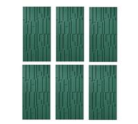 MRVAKDYDI Paneles Decorativos 3D para Paredes, 3D Faux Stone Wall Panels Waterproof Durable Multicolor 6 Pcs Outdoor Living Gaming Room(Green)
