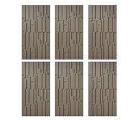MRVAKDYDI Paneles Decorativos 3D para Paredes, 3D Faux Stone Wall Panels Waterproof Durable Multicolor 6 Pcs Outdoor Living Gaming Room(Dark Gray)