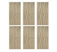 MRVAKDYDI Paneles Decorativos 3D para Paredes, 3D Faux Stone Wall Panels Waterproof Durable Multicolor 6 Pcs Outdoor Living Gaming Room(Yellow)