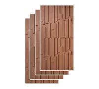MRVAKDYDI Paneles Decorativos 3D para Paredes, 3D Fluted Slat Mosaic Wall Panels DIY Decor Gaming Room TV Background Multicolor 2-6 Pack(Orange,4pcs)