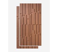 MRVAKDYDI Paneles Decorativos 3D para Paredes, 3D Fluted Slat Mosaic Wall Panels DIY Decor Gaming Room TV Background Multicolor 2-6 Pack(Orange,2pcs)