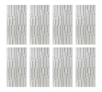 MRVAKDYDI Paneles Decorativos 3D para Paredes, 3D PU Wall Panels Waterproof Wood Grain Texture DIY for TV & Bathroom Multicolor 2-10pcs(White,8PCS)