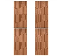 MRVAKDYDI Paneles Decorativos 3D para Paredes, 3D PU Wall Panels Waterproof Wood Grain Texture DIY for TV & Bathroom Multicolor 2-10pcs(Yellow,4PCS)