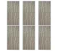 MRVAKDYDI Paneles Decorativos 3D para Paredes, 3D PU Wall Panels Waterproof Wood Grain Texture DIY for TV & Bathroom Multicolor 2-10pcs(Light Gray,6PCS)