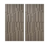 MRVAKDYDI Paneles Decorativos 3D para Paredes, 3D PU Wall Panels Waterproof Wood Grain Texture DIY for TV & Bathroom Multicolor 2-10pcs(Dark Gray,2PCs)