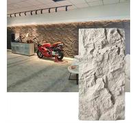 MRVAKDYDI Paneles Decorativos 3D para Paredes, 3D Stone Wall Art Panels PU Waterproof Fire Retardant Multicolor 0.6x1.2m Indoor Outdoor(Beige,1pc)