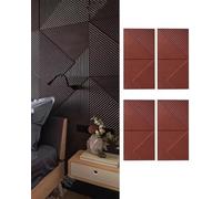 MRVAKDYDI Paneles Decorativos 3D para Paredes, 3D Textured Wall Panels Multicolor 2-4Pcs Easy Install Abstract Design For DIY Home Decor(Red,4pcs)