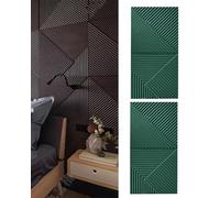 MRVAKDYDI Paneles Decorativos 3D para Paredes, 3D Textured Wall Panels Multicolor 2-4Pcs Easy Install Abstract Design For DIY Home Decor(Green,2pcs)