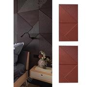 MRVAKDYDI Paneles Decorativos 3D para Paredes, 3D Textured Wall Panels Multicolor 2-4Pcs Easy Install Abstract Design For DIY Home Decor(Red,2pcs)