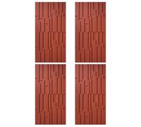 MRVAKDYDI Paneles Decorativos 3D para Paredes, 3D Wall Panels Multicolor 2pcs Or 4pcs(Red,4pcs)