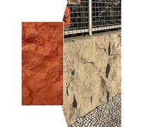 MRVAKDYDI Paneles Decorativos 3D para Paredes, 3D Wall Panels, Multicolor, 60x120cm, 6cm, PU Cement Texture, For Interior Exterior Decor(Red,5 pcs)