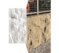 MRVAKDYDI Paneles Decorativos 3D para Paredes, 3D Wall Panels, Multicolor, 60x120cm, 6cm, PU Cement Texture, For Interior Exterior Decor(White a,2 pcs)
