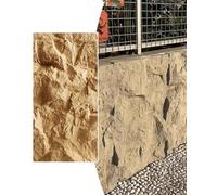 MRVAKDYDI Paneles Decorativos 3D para Paredes, 3D Wall Panels, Multicolor, 60x120cm, 6cm, PU Cement Texture, For Interior Exterior Decor(Yellow B,6 pcs)