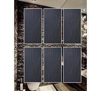 MRVAKDYDI Paneles Decorativos 3D para Paredes, 3D Wall Panels Slat Design Multicolor 6 Pcs Waterproof Decorative Cladding for Interior(Black)