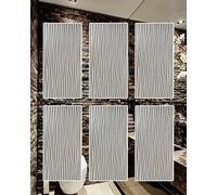 MRVAKDYDI Paneles Decorativos 3D para Paredes, 3D Wall Panels Slat Design Multicolor 6 Pcs Waterproof Decorative Cladding for Interior(Light Gray)