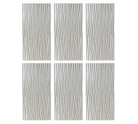MRVAKDYDI Paneles Decorativos 3D para Paredes, 3D Wave Design PU Wall Panels 6 Pack Multicolor Paintable for Bedroom Home Decor(Beige)