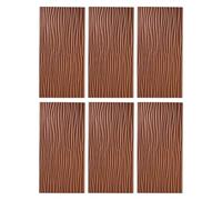 MRVAKDYDI Paneles Decorativos 3D para Paredes, 3D Wave Design PU Wall Panels 6 Pack Multicolor Paintable for Bedroom Home Decor(Brown)